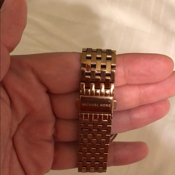MK Darci Rose Gold Stainless Steel Bracelet Watch - Picture 5 of 6